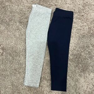 Girls Harper Canyon grey and navy blue leggings bundle. Size 2t